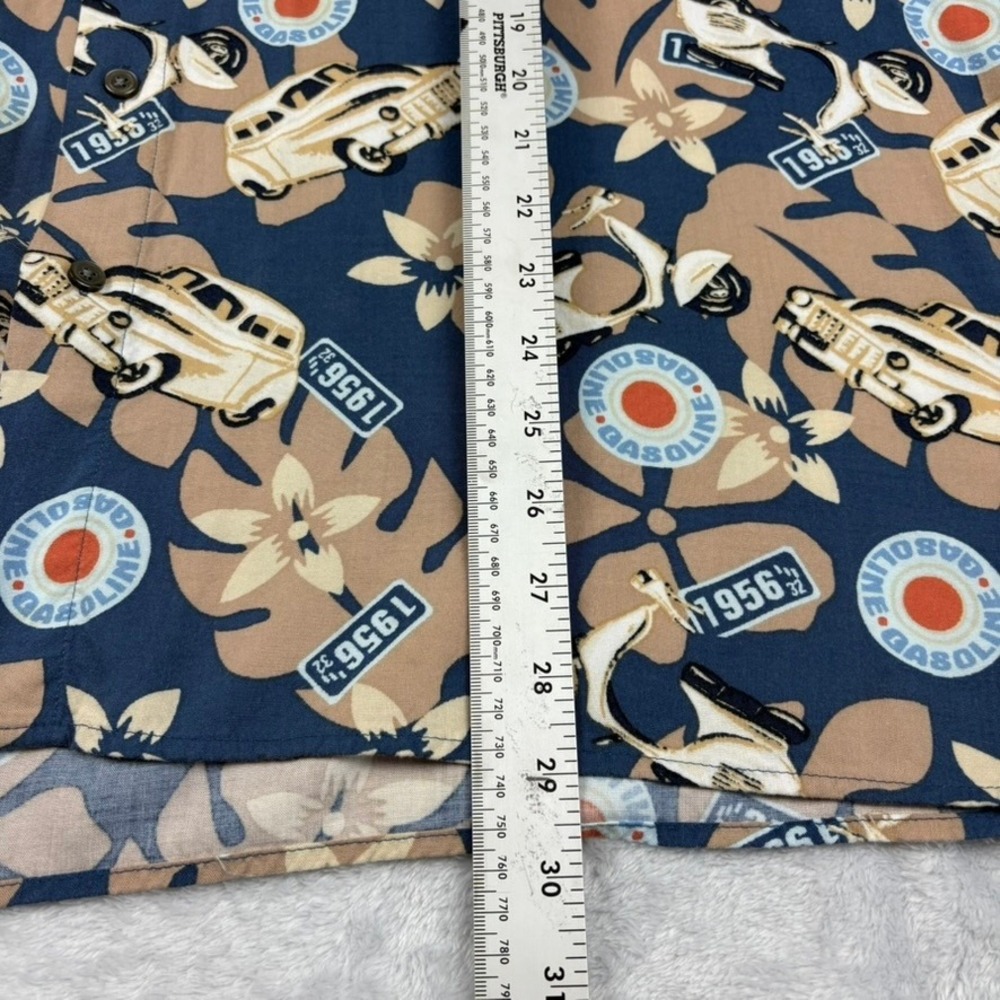 Munsingwear Mens XL/XG Hawaiian‎ Shirt 1956 Car Scooter Print Rockabilly Retro - Picture 8 of 9